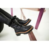 Veterlaarsjes - Effen - Imitatieleer - Ritszakken en Snoersluiting