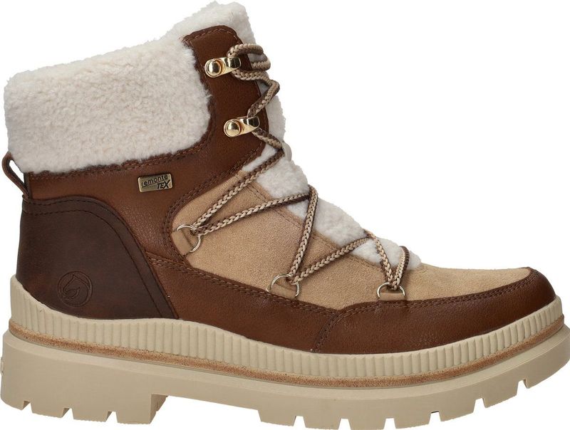 Veterlaarzen - D0C80-22 - Imitatieleer - Color-Blocking - Blokhak