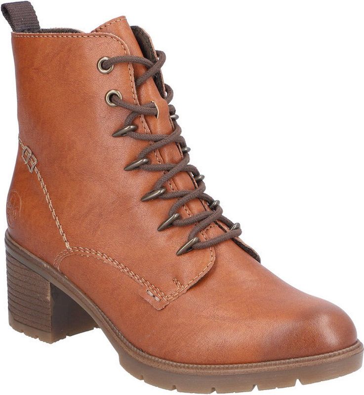 Rieker Schnürstiefelette, Schnürboots, Blockabsatz, mit Innenreißverschluss