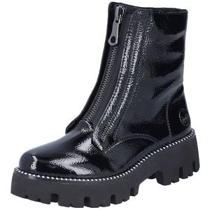 Rieker Winterstiefelette, Boots, Front Reißverschluss, Profilsohle, Nieten besetzter Rahmen