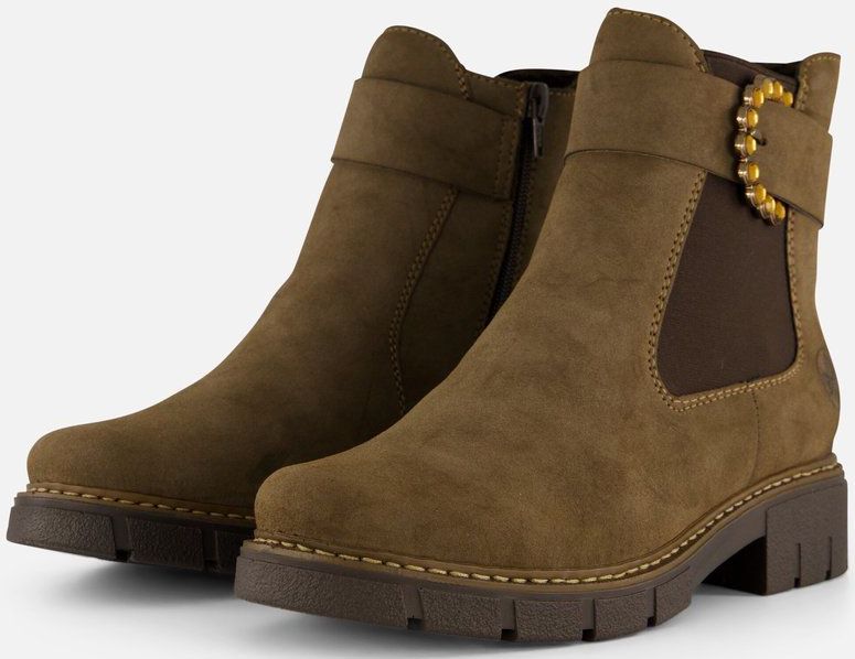 Rieker Enkellaarsjes bruin Synthetisch - Dames