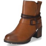 Rieker - Laarzen - Cognac - Decoratieve Banden - Ritssluiting - Blokhak