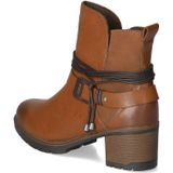Rieker - Laarzen - Cognac - Decoratieve Banden - Ritssluiting - Blokhak