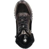 Rieker - Hoge Sneakers - Imitatieleer en Leer - Zwart - RiekerTex-membraan, AntiStress-voetbed