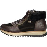 Rieker - Hoge Sneakers - Imitatieleer en Leer - Zwart - RiekerTex-membraan, AntiStress-voetbed