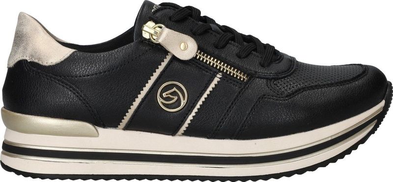 Remonte - D1327 03 - Sneakers - Zwart - Leder - G-wijdte