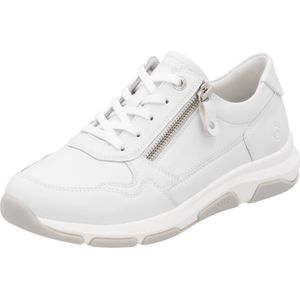 Remonte - Lage Leren Sneakers - Wit - Leer - Uitneembaar Voetbed