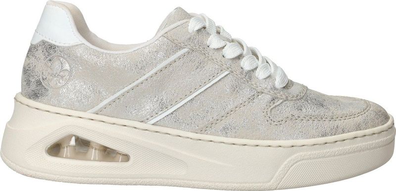 Rieker - Sneaker - Metallic Zilver - Antistress Voetbed