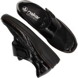Rieker - 487C0 - Klittenbandschoenen - Zwart - Lakmateriaal - Comfortabel