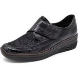 Rieker - 487C0 - Klittenbandschoenen - Zwart - Lakmateriaal - Comfortabel