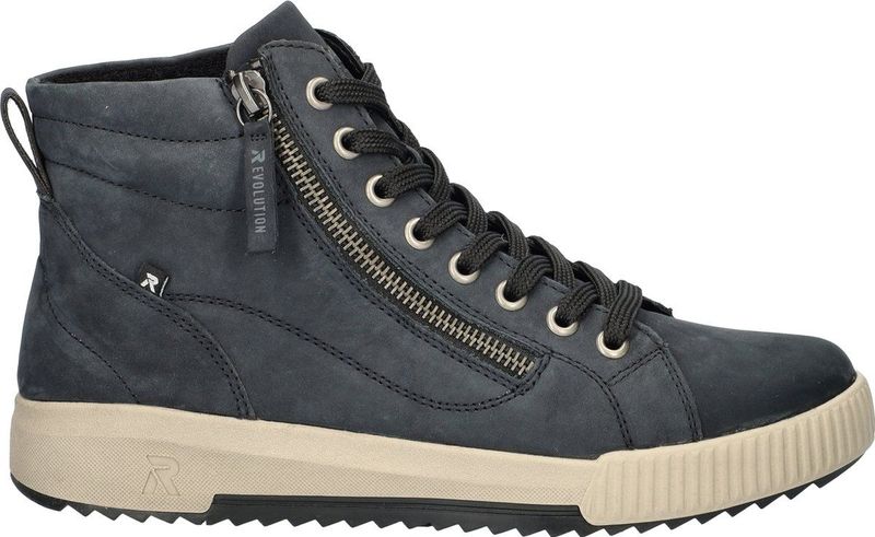 Rieker EVOLUTION Schnürboots, Stiefelette, High Top Sneaker, Freizeitboots mit Reißverschluss