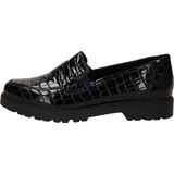 Rieker - Instappers - Zwart - Lakleer - Dierenprint