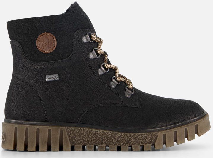 Rieker - Tex Veterboots - Zwart - Synthetisch - Waterafstotend
