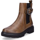 Remonte - Chelsea Boots - Notenbruin - Blokhak - Ritssluiting