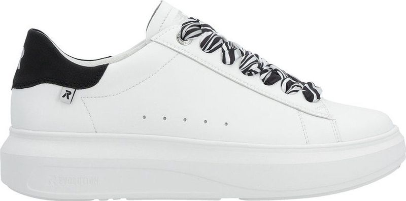 Rieker - Adelia - Vetersneaker - Wit - Leer - Chunky Zool