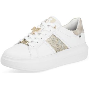 Sierlibel - Vrijetijdsschoen - Wit-Goudkleurig - Metallic-Details