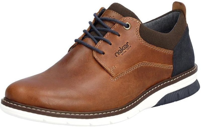 Rieker - Veterschoenen Laag - Cognac - Leer