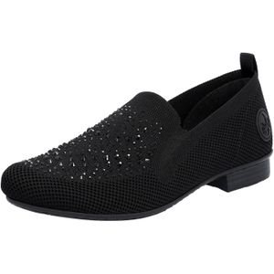 Rieker Slipper, Loafer, Business Schuh mit Strass-Steinchen verziert
