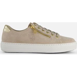 Rieker Dames Veterschoenen L59L1, Dames Comfort Schoenen, Beige, 39 EU