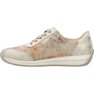 Rieker Dames Low-Top Sneaker W1201, vrouwen lage schoenen, losse inlegzool, Wit 80, 39 EU