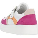 Remonte - Dames - Sneakers - Magenta - Leder/Nubuck - Plateauzool