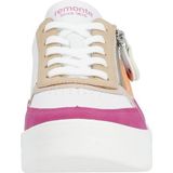 Remonte - Dames - Sneakers - Magenta - Leder/Nubuck - Plateauzool