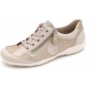 Remonte Dames Sneaker - R3408-60 Beige/Goud - Maat 39