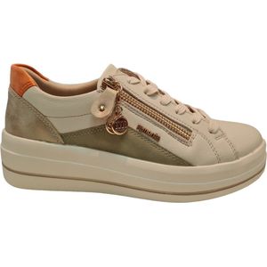 Remonte, Beige Platform Sneaker met Verwijderbare Binnenzool Veelkleurig, Dames, Maat:41 EU