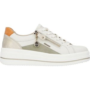 Remonte - Veterschoen - Beige - Leer/Synthetisch - Platformzool