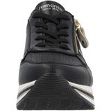 Remonte Sneaker - mat zwart/goud glad leer 41 EU, zwart, 40 EU