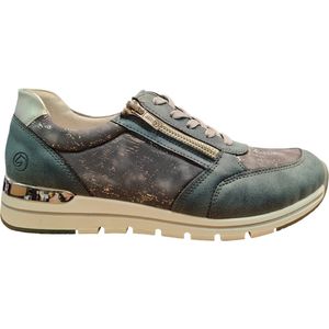 Remonte - R6700-13 - Sneakers - Blauw - Blauwe Combi met Metallic Accenten