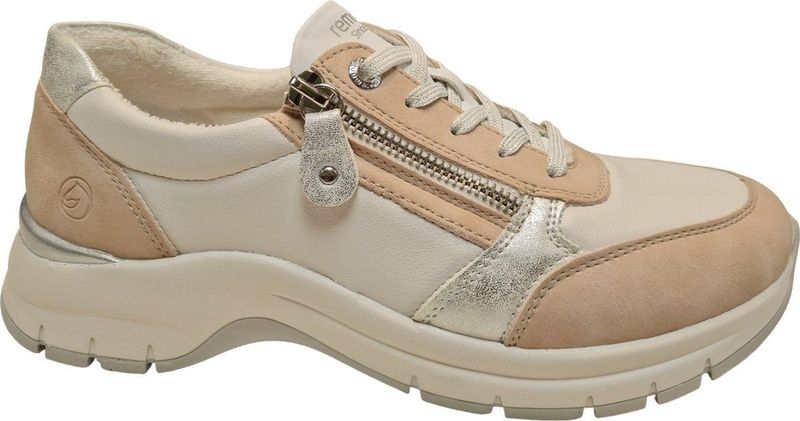 Remonte D0G09 Sneakers - Roze/Wit - Imitatieleer - H-breedte