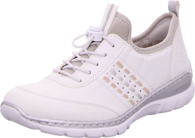 Rieker - Slip-on Sneakers - Slipper - Wit/beige - 150 Jaar RIEKER Jubileumartikel