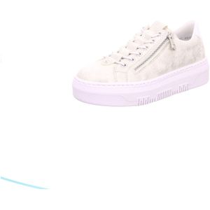 Rieker - Plateausneakers - Sneaker - Offwhite Metallic - Slip-on met Schachtvoering