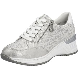 Rieker Sneaker mit Lettern bedruckt, Freizeitschuh, Halbschuh, Schnürschuh