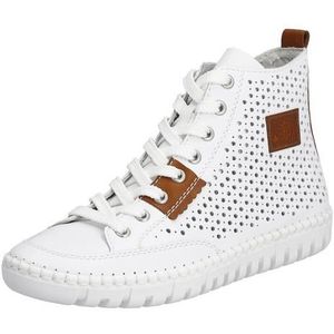 Rieker Hoge veterschoenen platform, high top sneakers with additional inner zipper