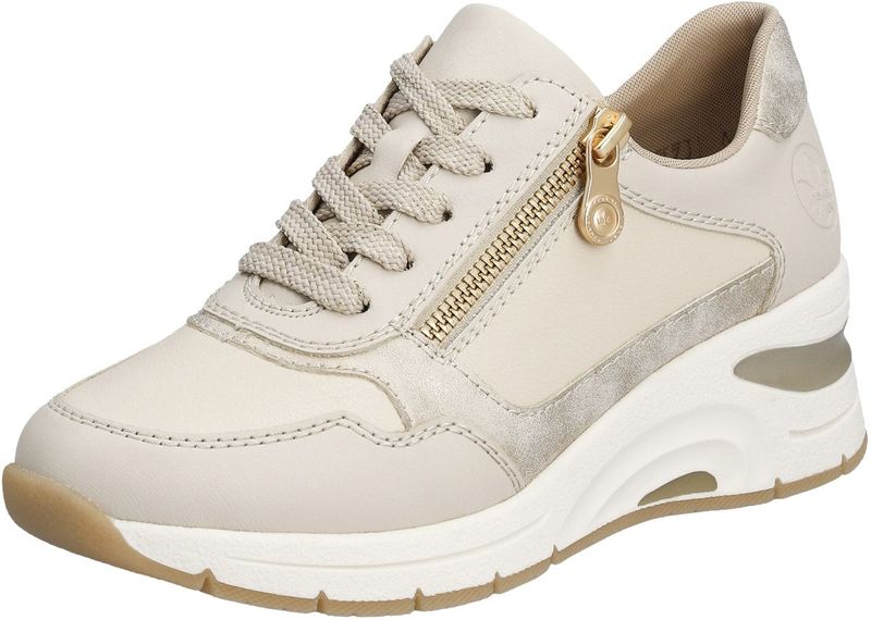 Rieker - N9301-60 - Sneakers - Beige - Leer - Rubber Zool
