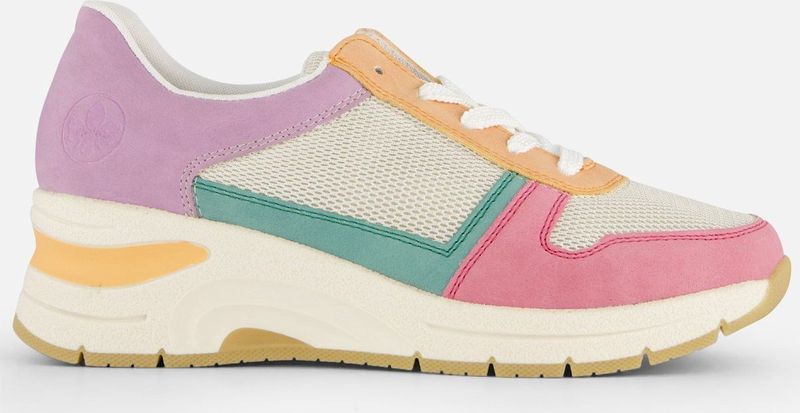 Rieker - Libelle - Sneakers - Roze - Textiel - Vegan