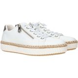 Rieker Sneakers - Wit - Synthetisch - Dames - Rits- en Vetersluiting
