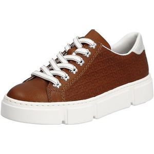 Rieker Plateausneakers Vrijetijdsschoen, veterschoen met zij-embossing, vrijetijdsschoen, halfhoge schoen, veterschoen