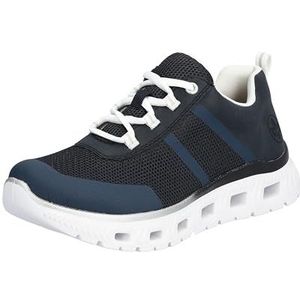 Rieker M6006 Veterschoenen voor dames, blauw, 37 EU, blauw, 37 EU