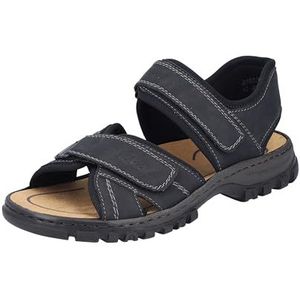 Rieker 25051 Herensandalen met open teen, zwart.