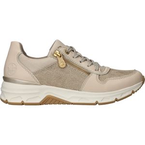 Rieker, Beige Sneaker met Gouden Details Veelkleurig, Dames, Maat:43 EU