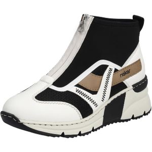 Rieker Boots zonder sluiting sleehak, sneakers, high top sneakers with fashionable decorative seams