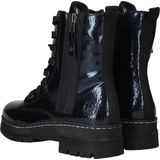 Rieker - Veterlaarsjes - Donkerblauw - Imitatieleer - Platte Hak