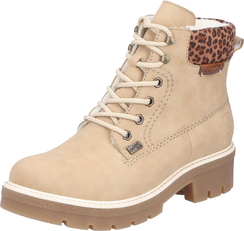 Rieker - Veterboots - Beige - Synthetisch