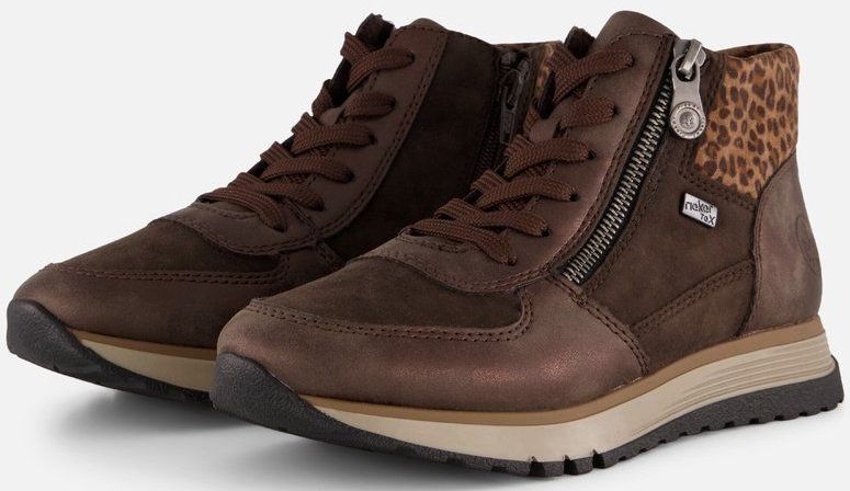 Rieker - Veterschoenen Hoog - Donkerbruin - Veterboots