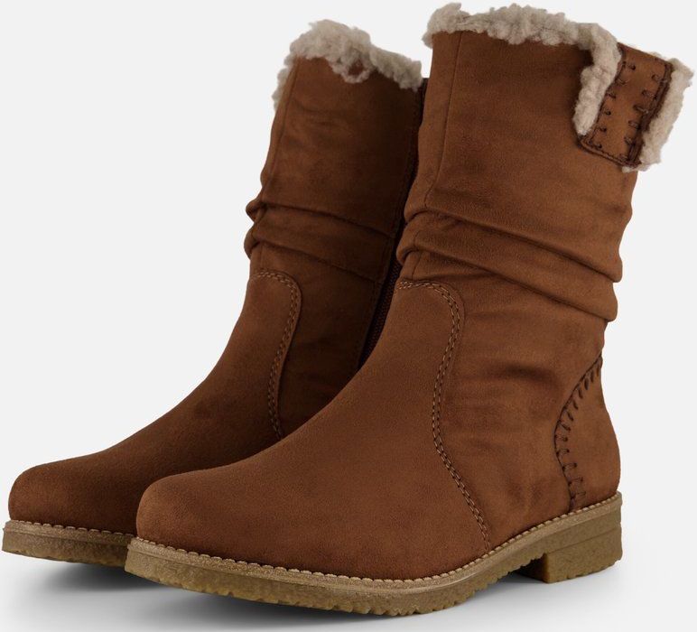 Rieker - Enkellaarsjes - Cognac - Imitatiesuede - Dames