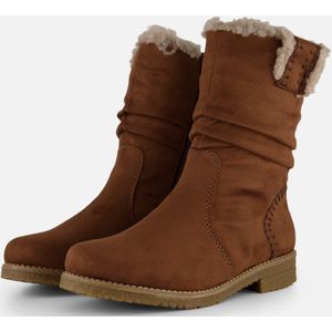 Rieker - Enkellaarsjes - Cognac - Imitatiesuede - Dames