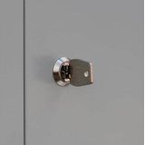 LÜLLMANN Schließfachschrank signalweiß 523417, 4 Schließfächer 41,5 x 50,0 x 180,0 cm